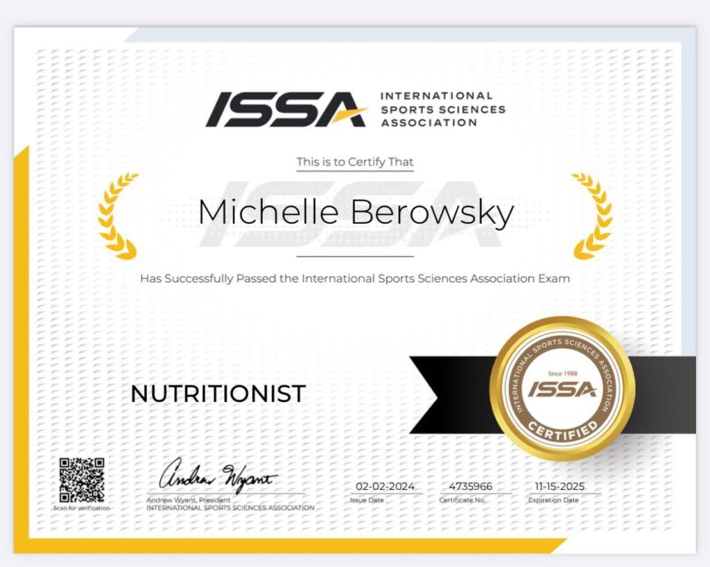 Certified Nutritionist and Integrative Nutrition Health Coach