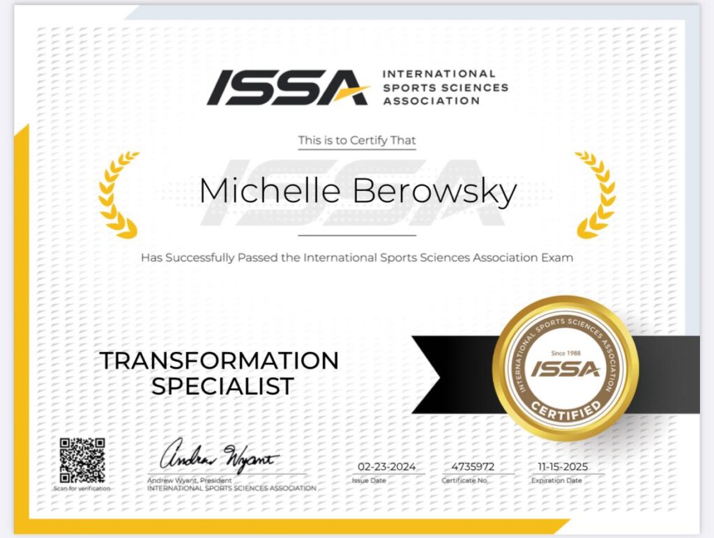 Certified Body Transformation Specialist Michelle
